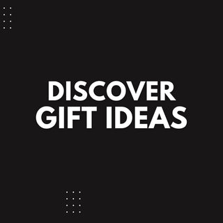 Text graphic showcasing 'Discover Gift Ideas' for premium kitchenware and home accessories.