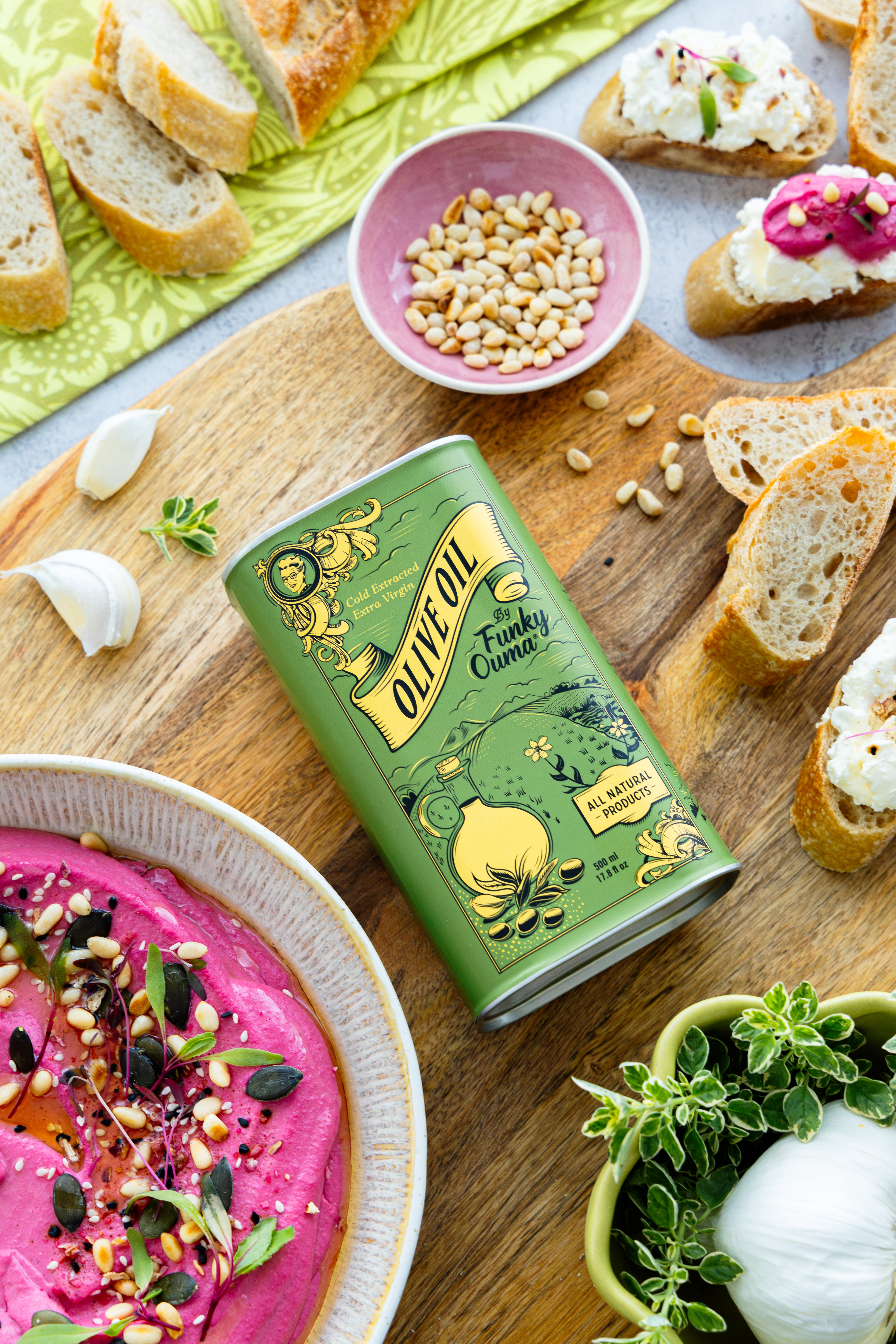 Funky Ouma Olive Oil Tin (500ml) - styled