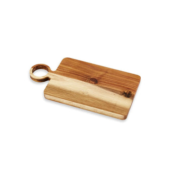 Piazza Serving Board Medium with round handle, perfect for stylish serving and meal prep.