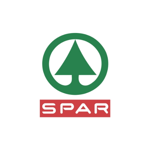 Logo of SPAR featuring a green tree inside a circular emblem with 'SPAR' in red text below.