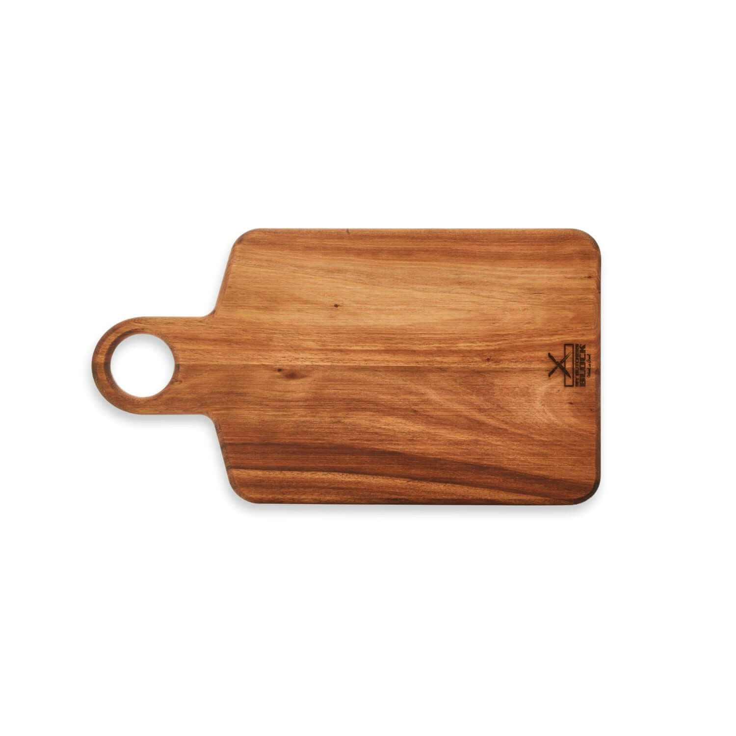 Stylish Paddle Board Large in wood, featuring a soft-edged rectangular design and rounded handle for versatile serving.
