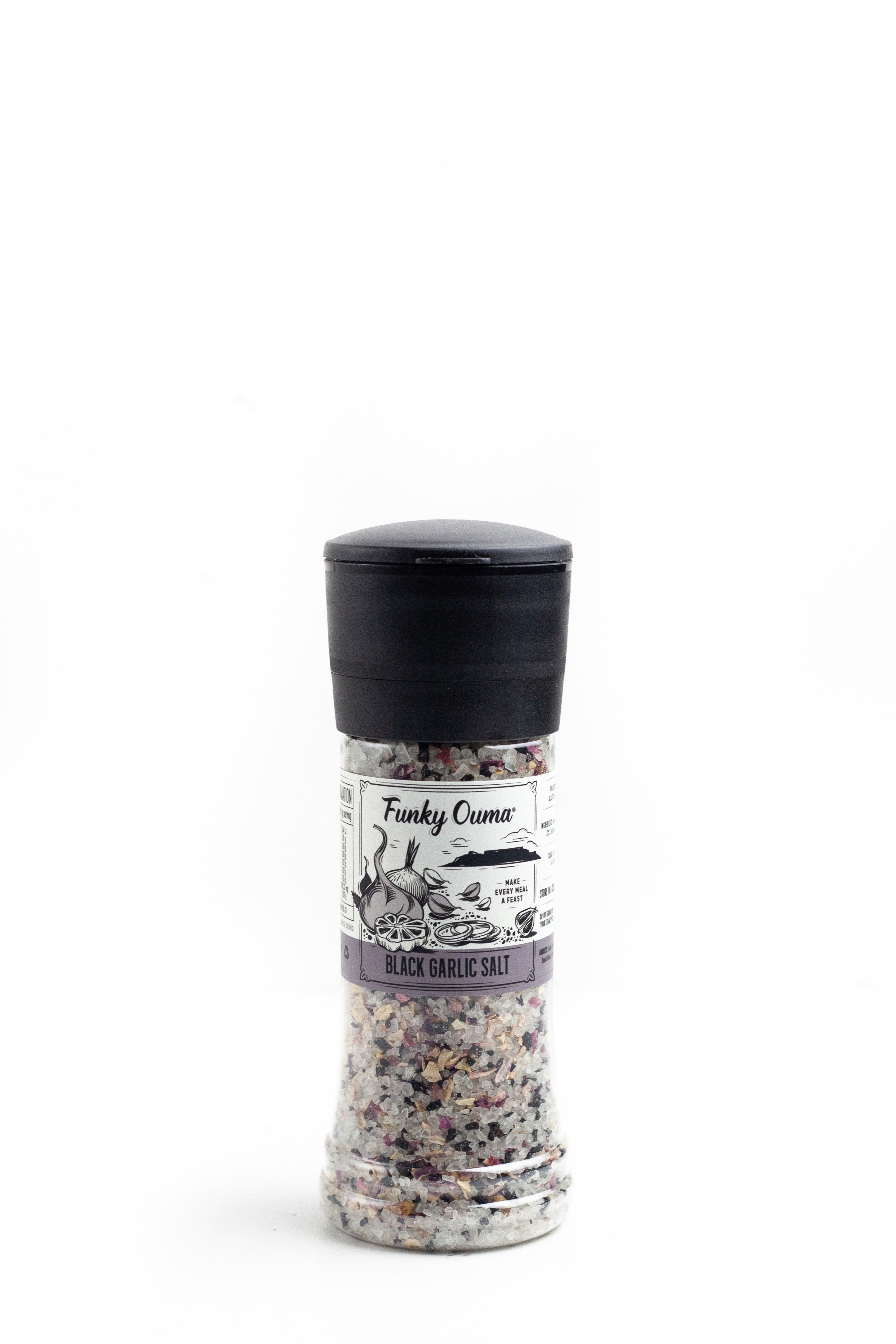 Funky Ouma Black Garlic Salt Mini Grinder
