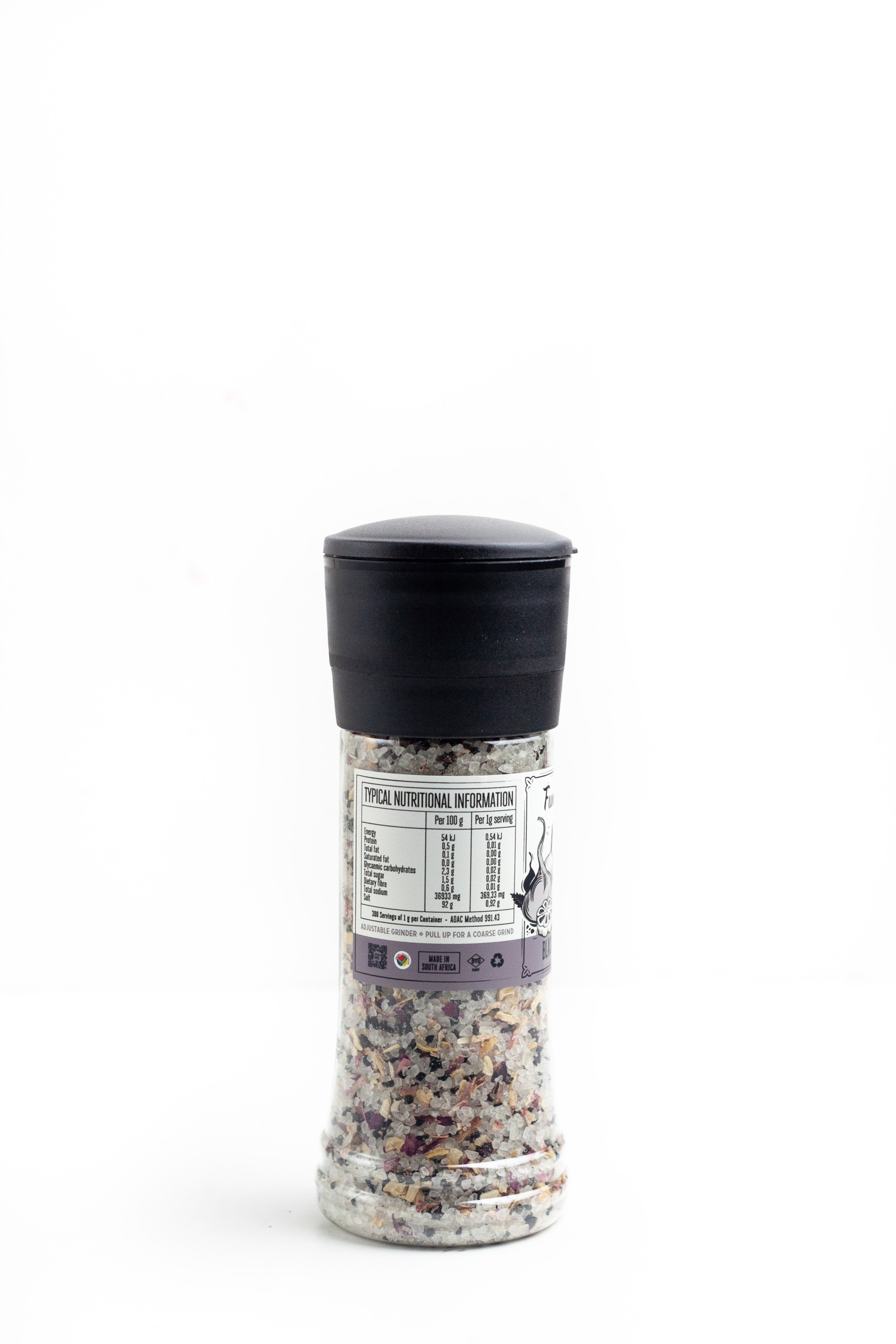 Funky Ouma Black Garlic Salt Mini Grinder - styled