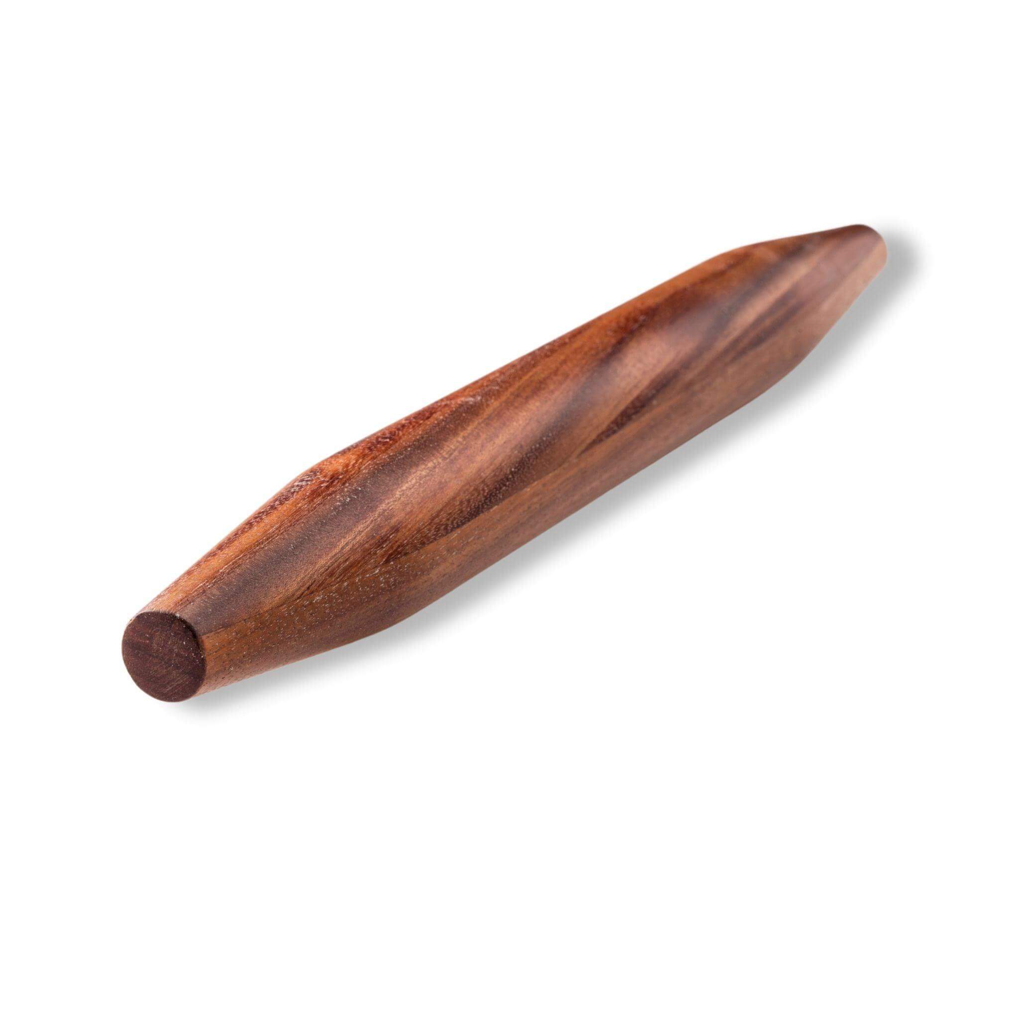 Handcrafted wooden rolling pin for baking, designed for home bakers and pastry artists with elegant style.