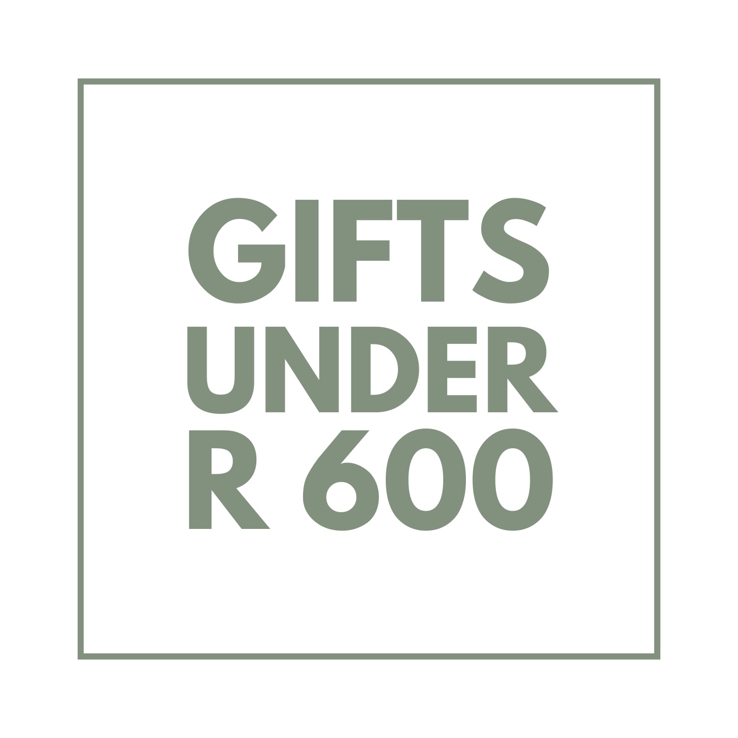 Stylish graphic for gifts under R 600, ideal for budget-friendly gift shopping ideas.