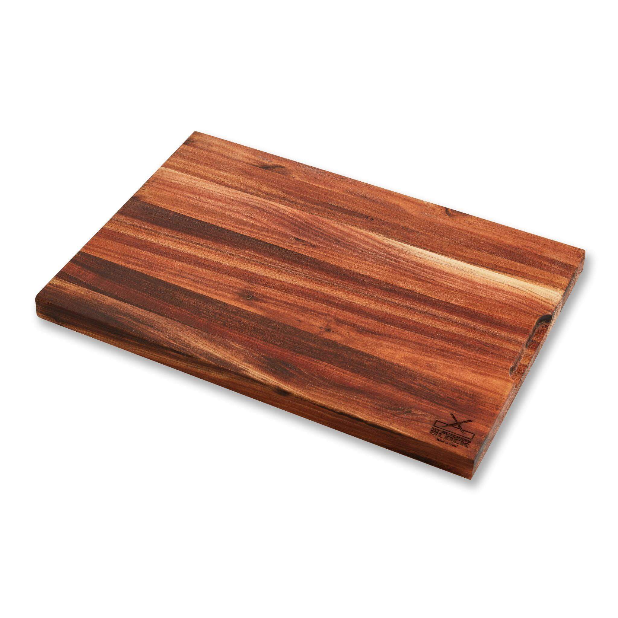 Large Slim Chopping Block with an ergonomic design and wood finish, perfect for meal prep and serving.