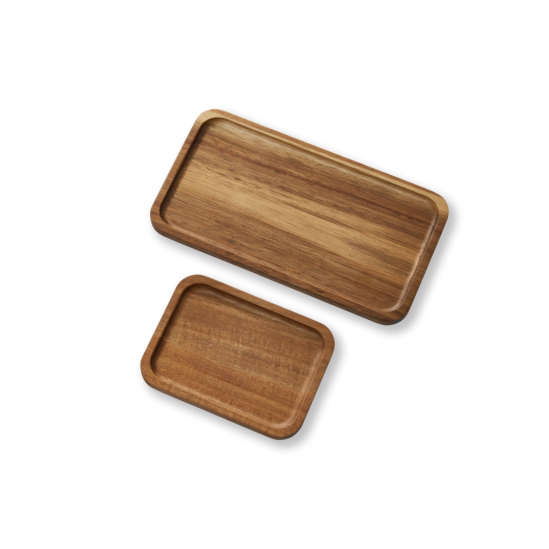 Set of 2 Acacia Serving Plates, Rectangle