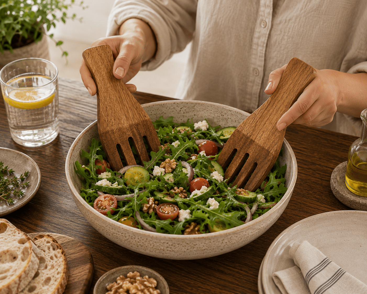 Acacia Salad Servers - Set of 2