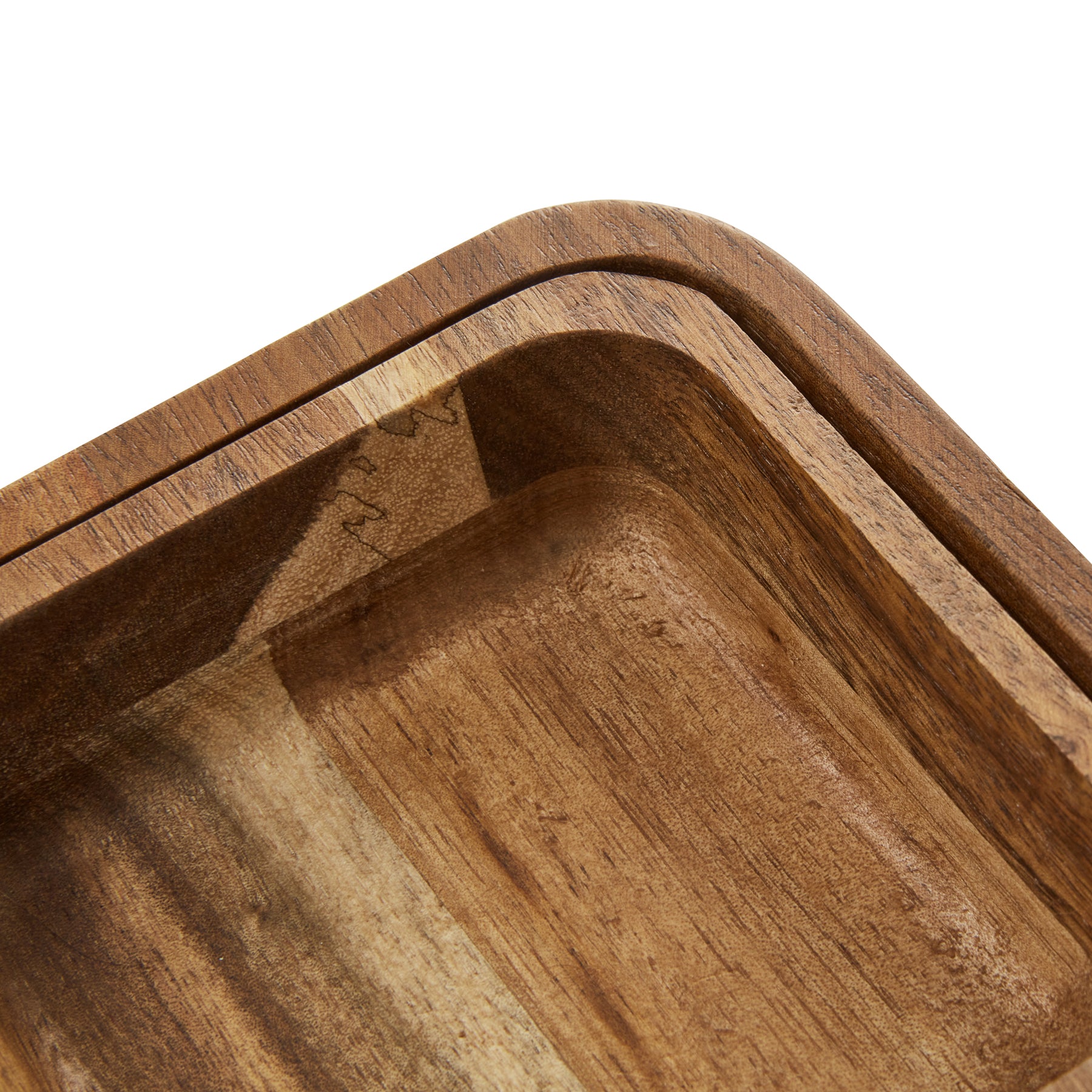 Set of 2 Acacia Wood Bowls