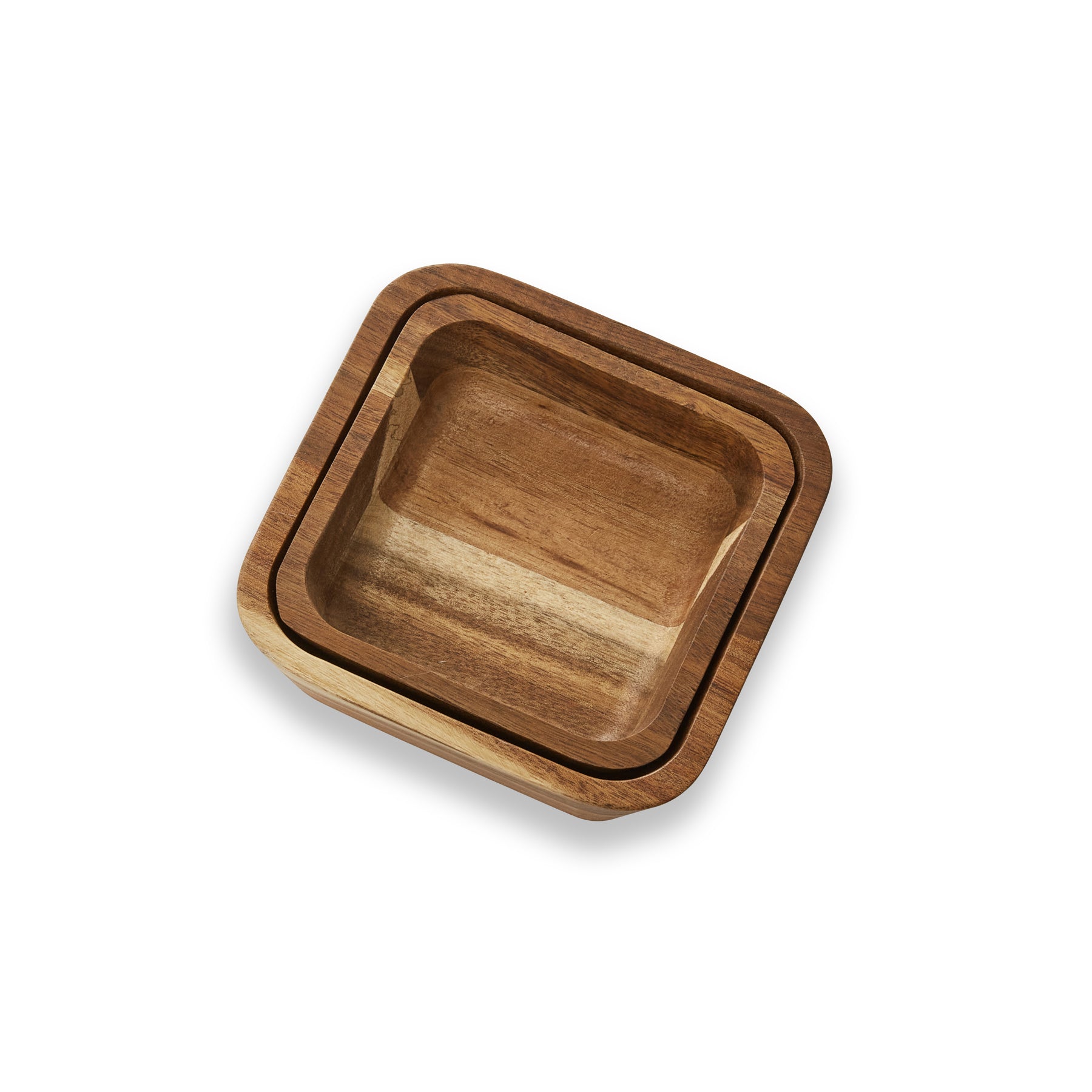 Set of 2 Acacia Wood Bowls