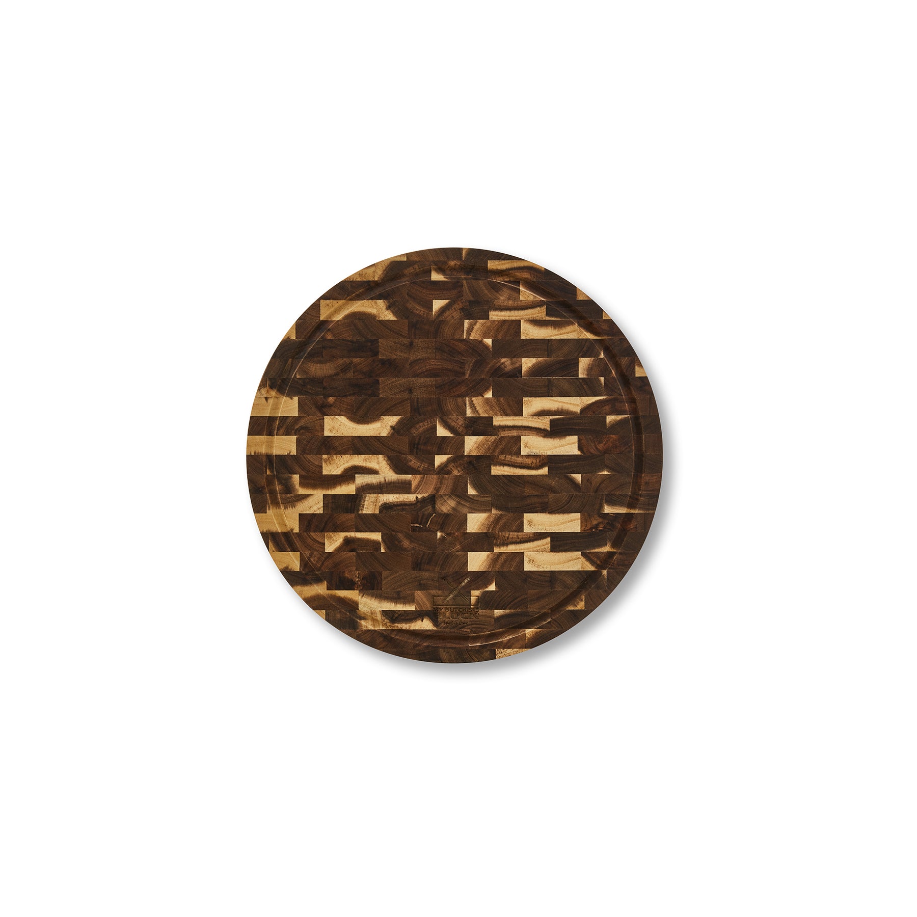 Round End Grain Chopping Board with Juice Groove