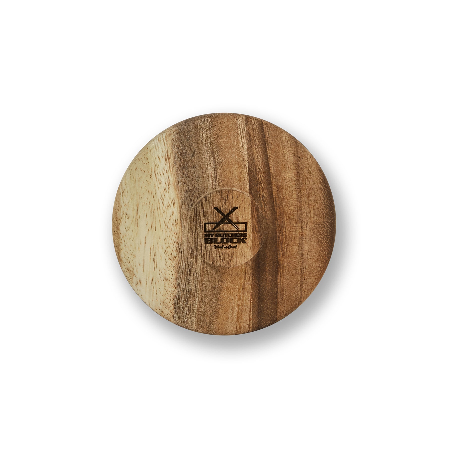 Wooden glass topper, handcrafted from solid Acacia wood, ideal for serving drinks and snacks.