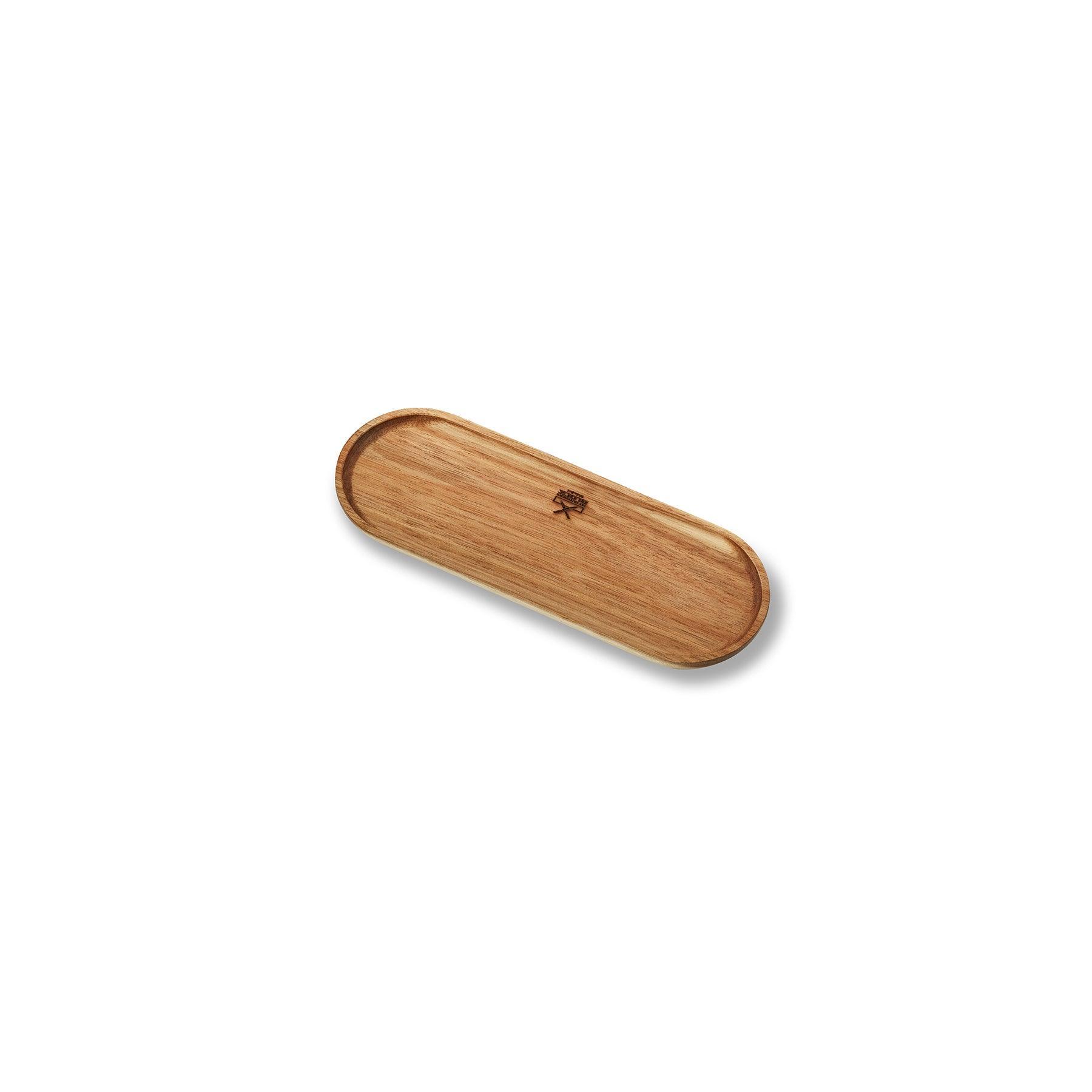 Mini Serving Tray Large in light wood, ideal for coffee, snacks, or as a countertop organizer with raised edges.