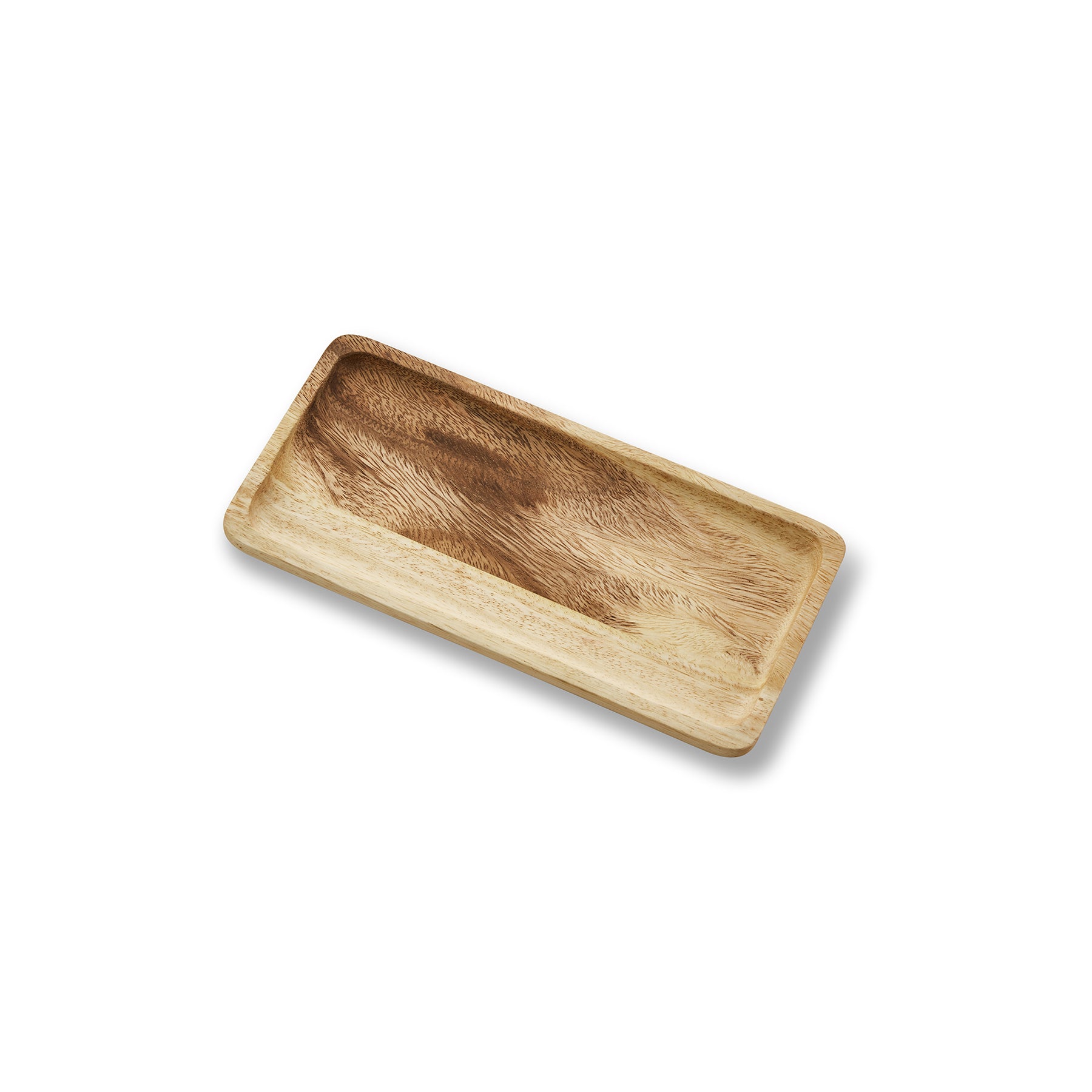 Mini wooden square tray made of Acacia wood, perfect for serving drinks or organizing essentials.