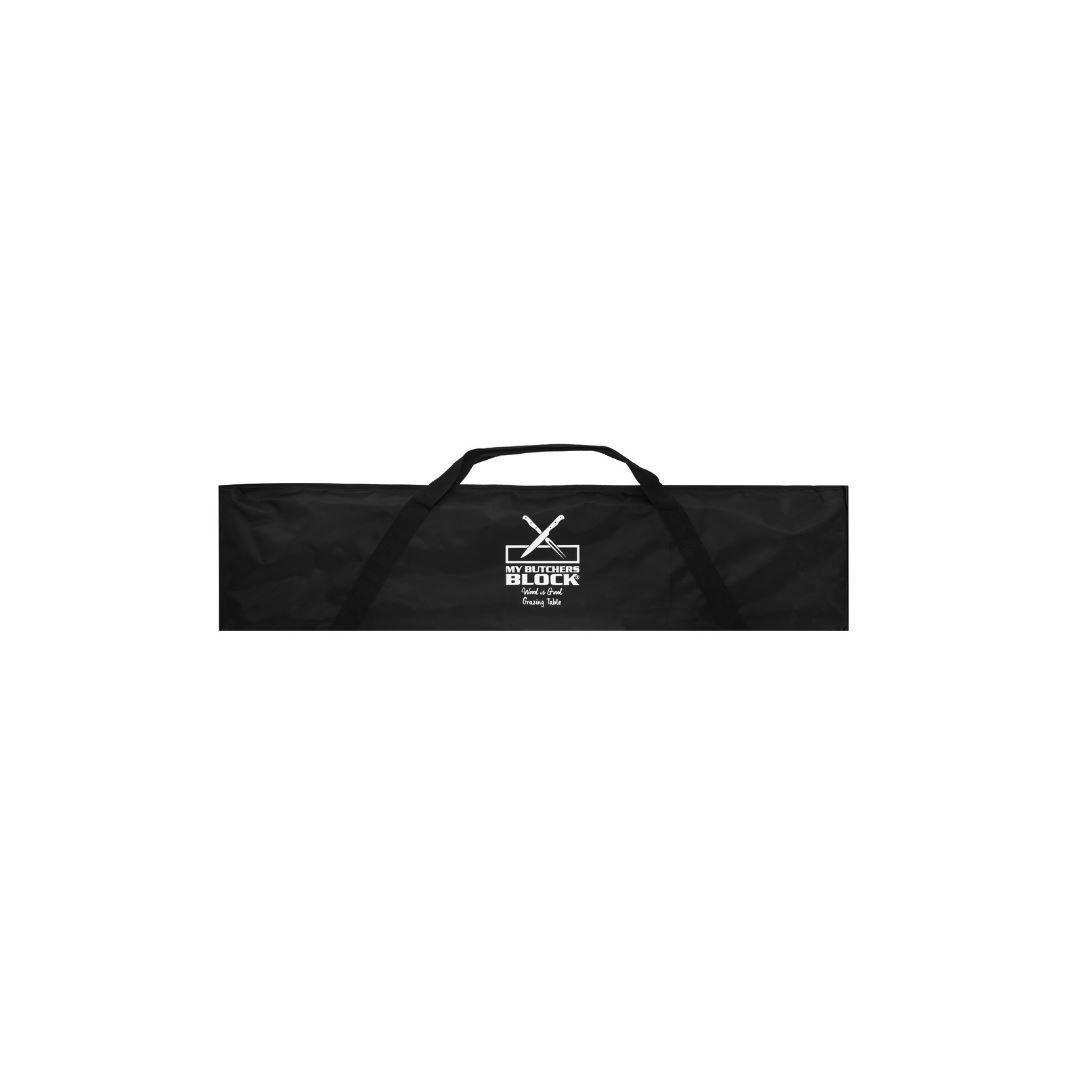 Black Grazing Table Bag for easy outdoor picnics, featuring a sturdy handle and waterproof design.