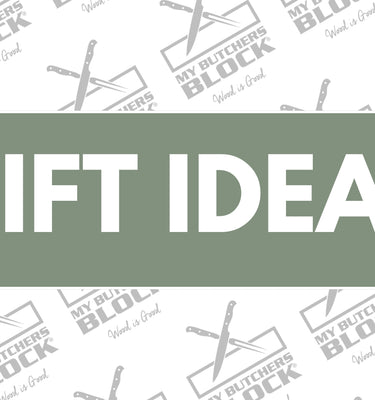 Gift ideas graphic featuring a green background and bold white text, ideal for inspiration on presents.