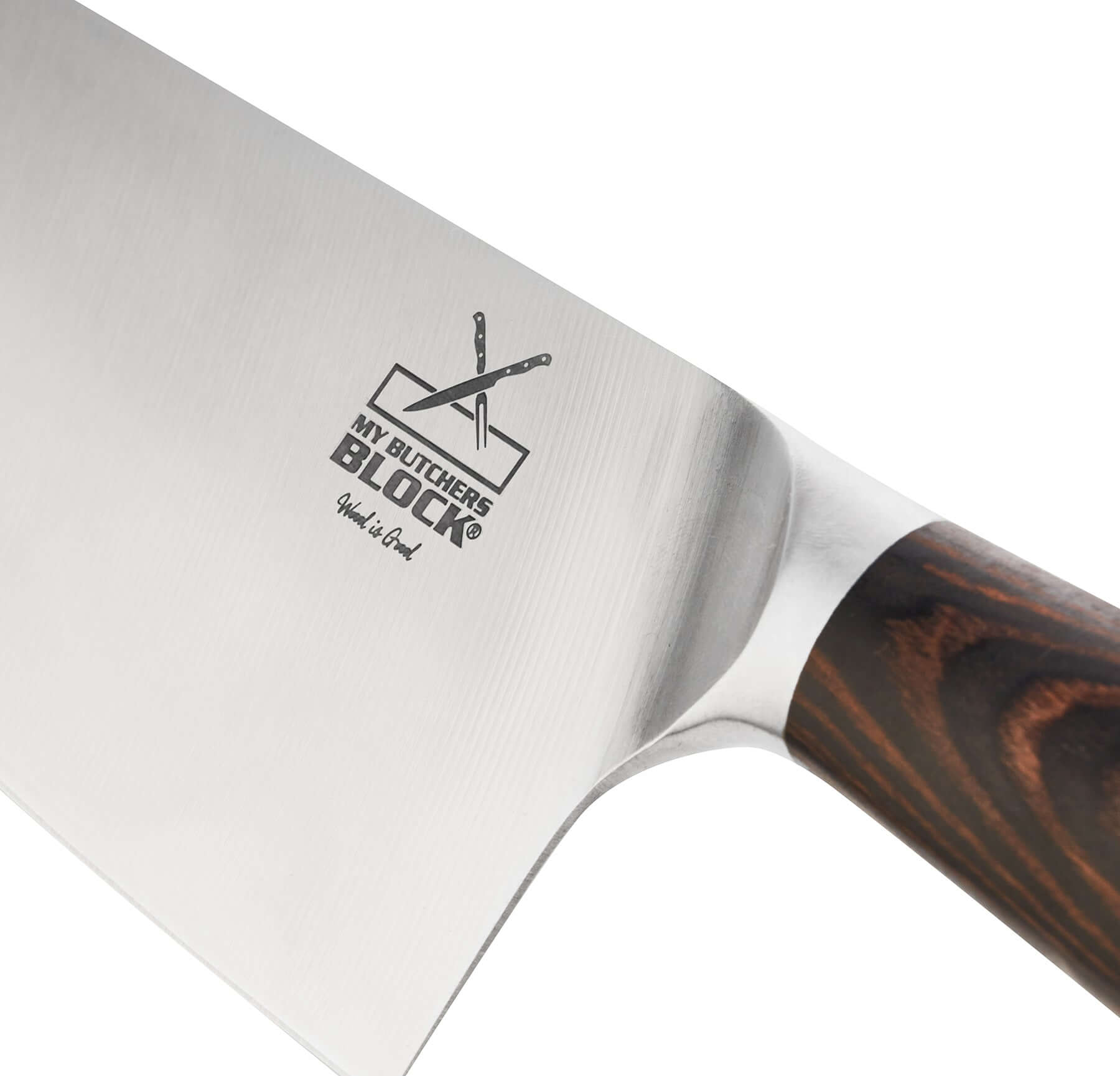 High-quality My Butchers Block butcher's knife with stainless steel blade and ergonomic wooden handle.