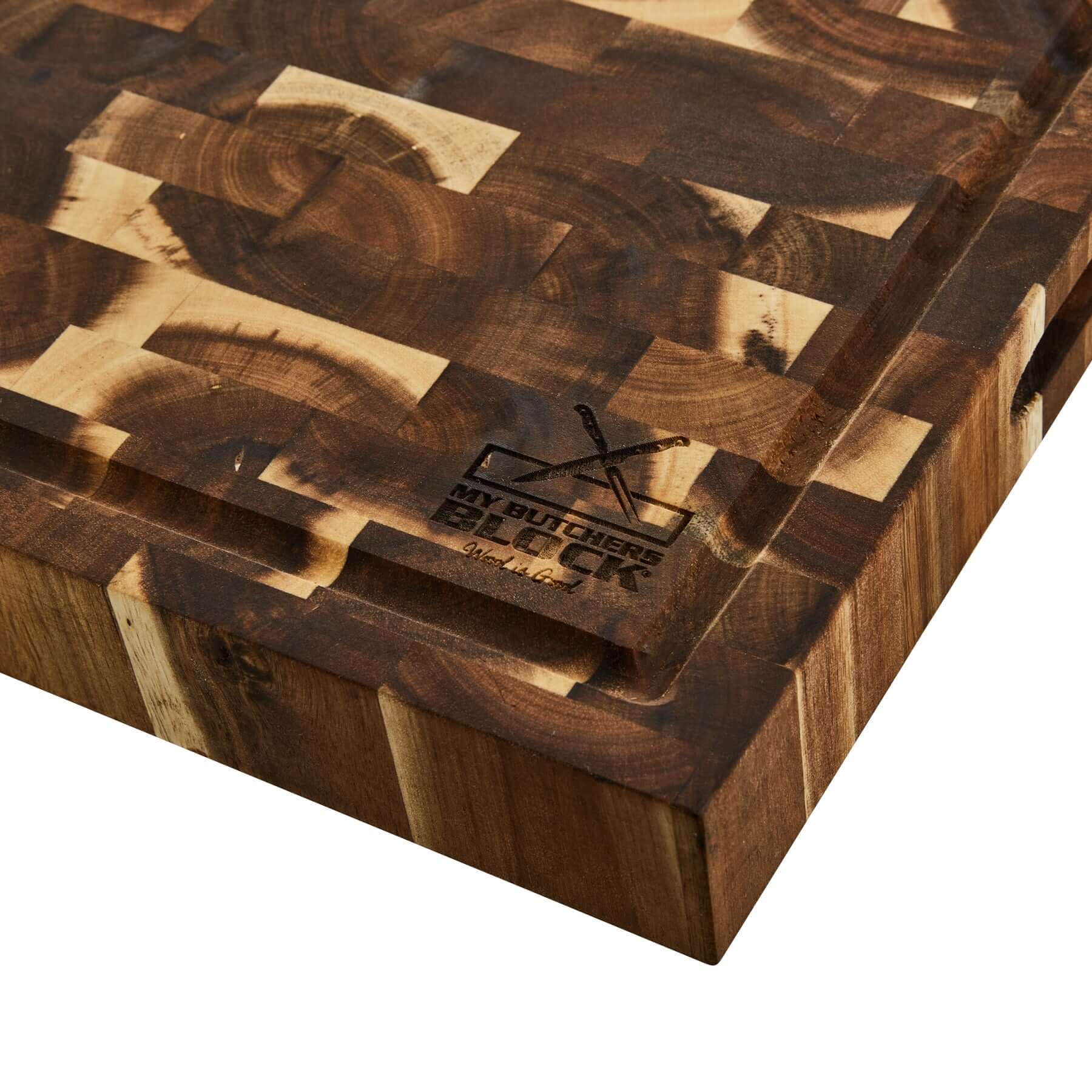End Grain Prep Board with Compartments - My Butchers Block Pty Ltd