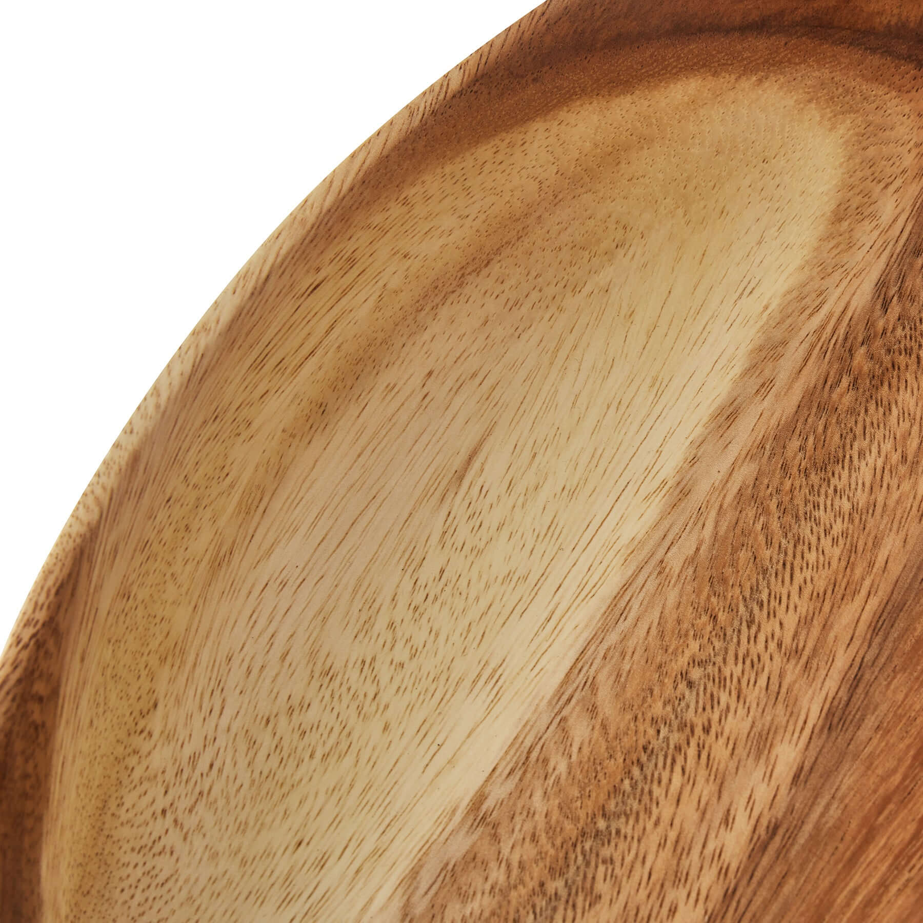 Close-up of the Wooden Bowl Large showcasing its unique grain and handcrafted finish, perfect for stylish serving and storage.