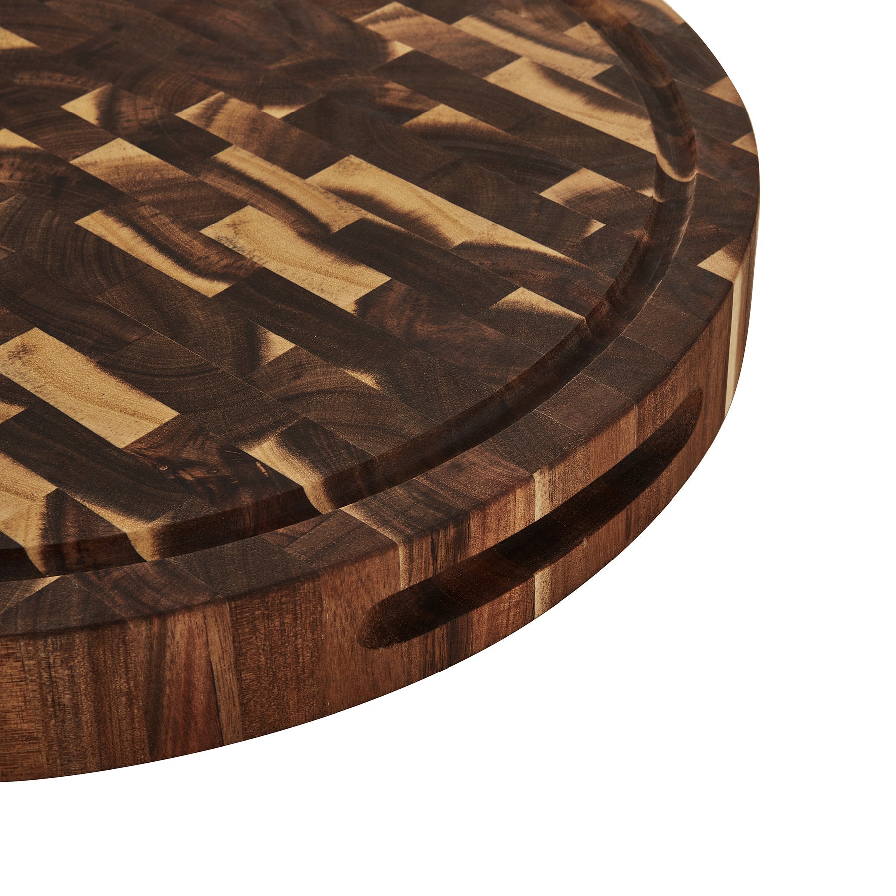 Round End Grain Chopping Board with Juice Groove - My Butchers Block Pty Ltd