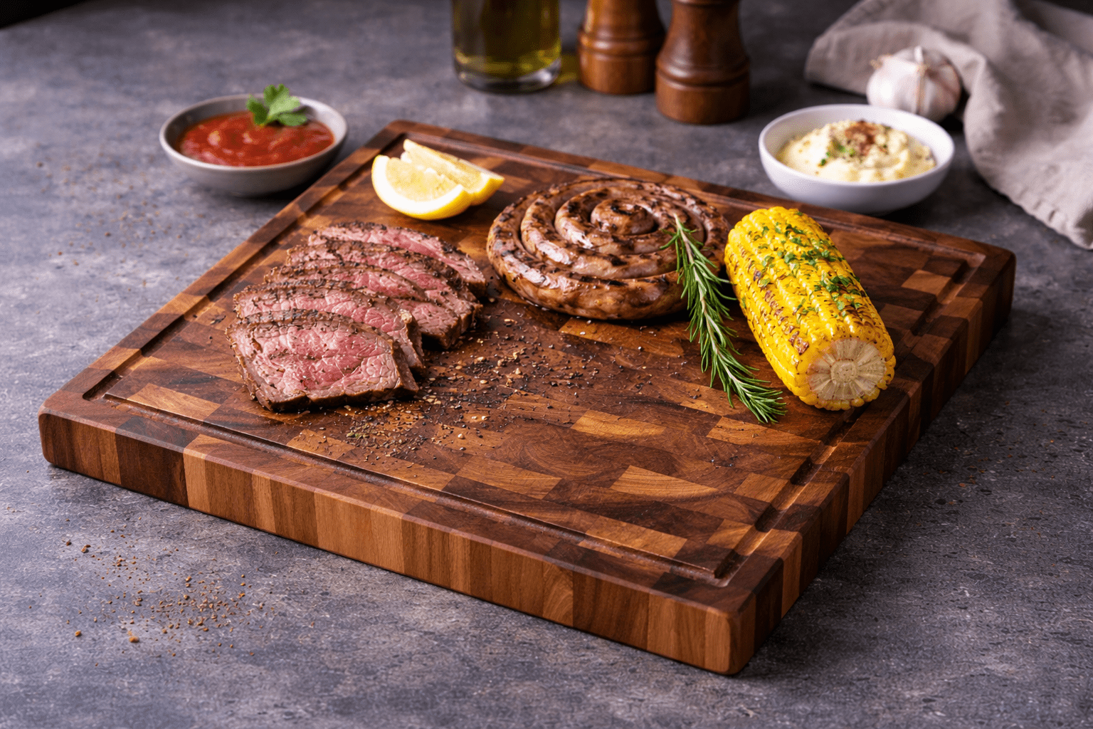Square End Grain Chopping Board with Juice Groove - My Butchers Block Pty Ltd