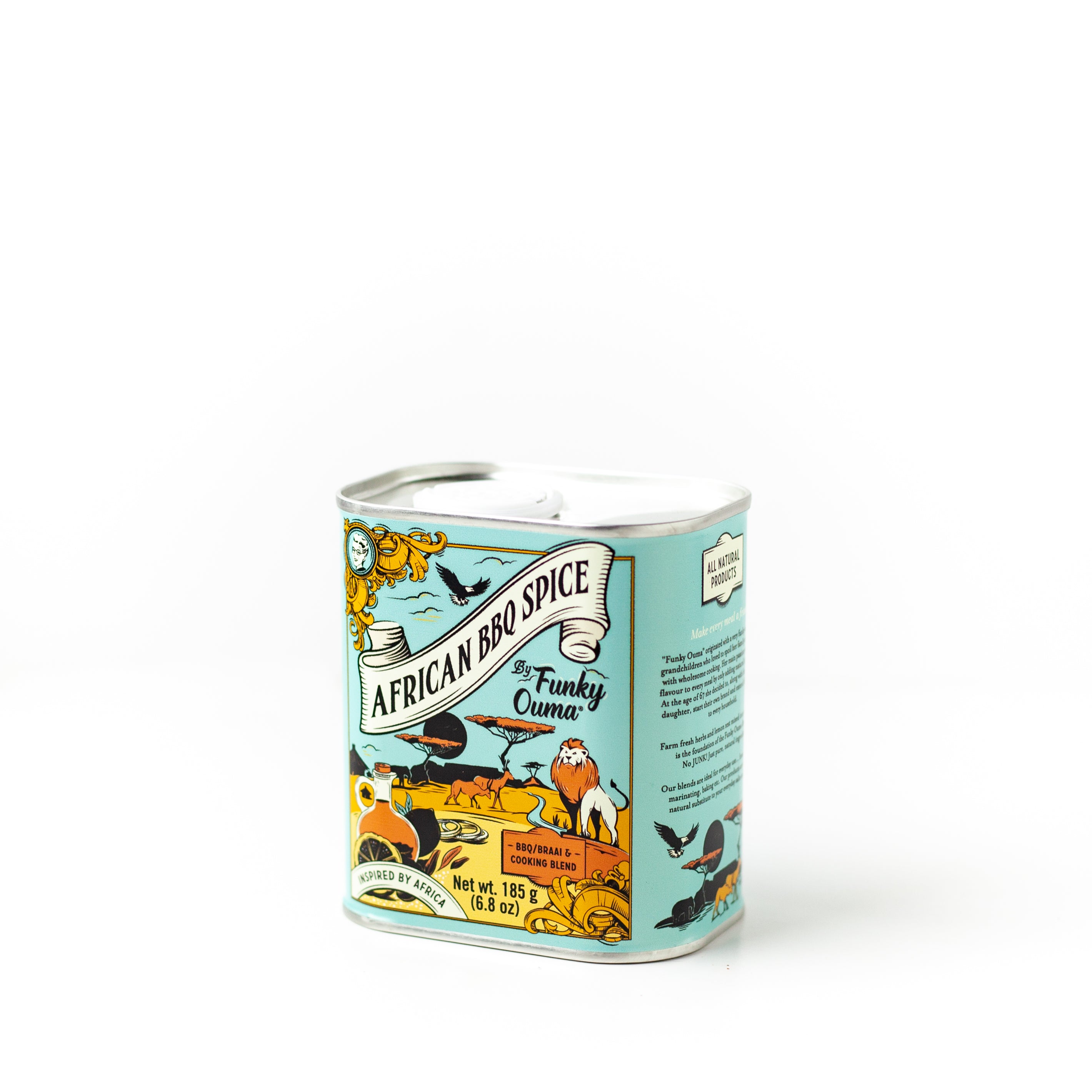 Funky Ouma African BBQ Spice Tin - close-up