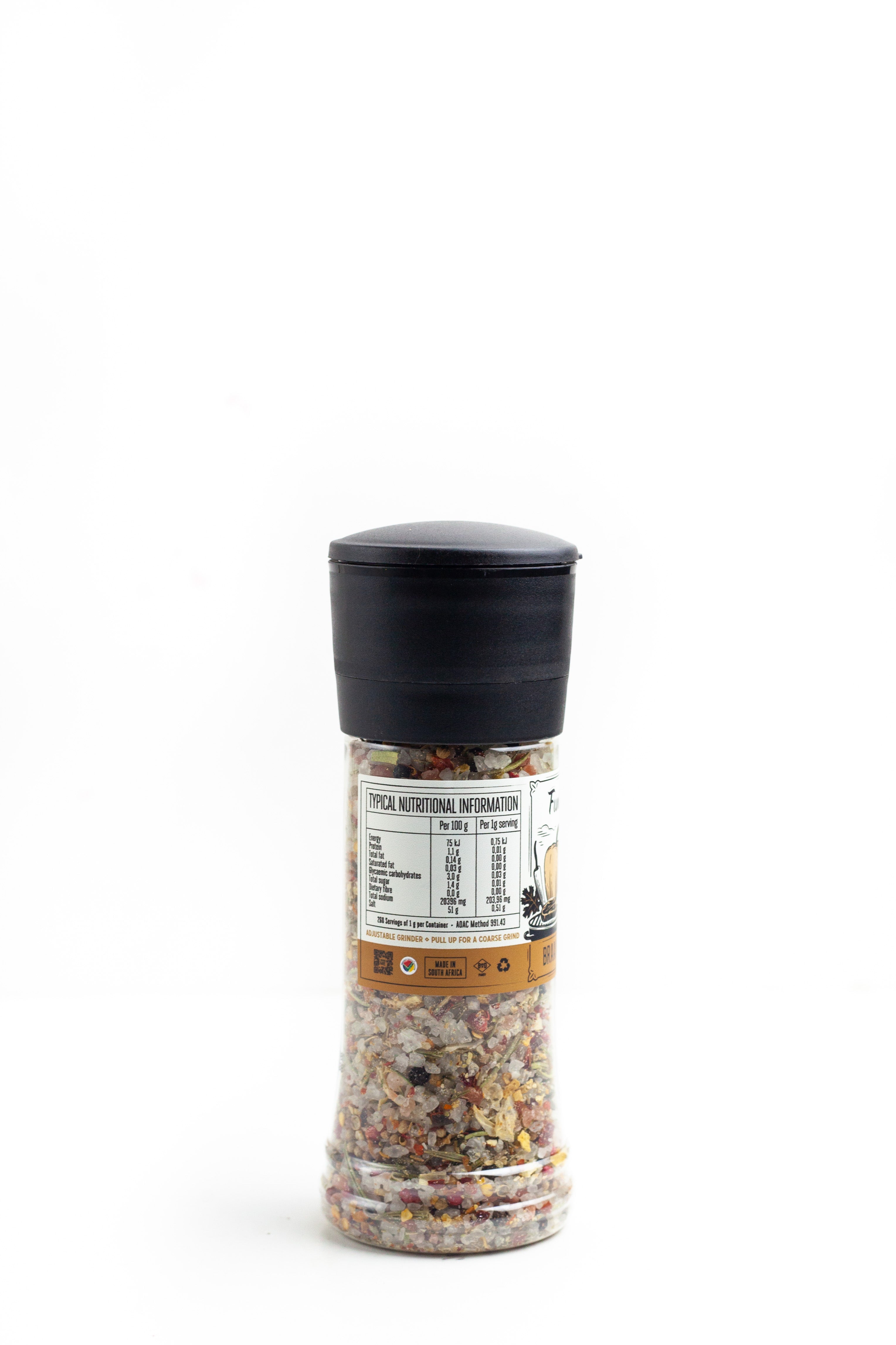 Funky Ouma Braai and Cooking Salt Mini Grinder - styled