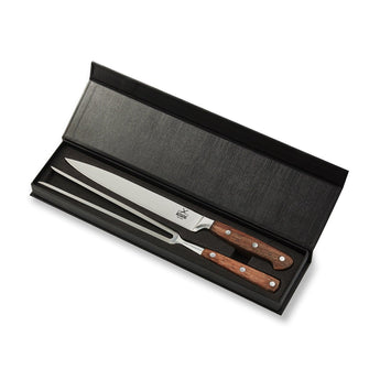 Angled view of Carving Knife Set in holder