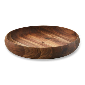 Large Wooden Bowl in side profile showcasing natural wood grain.