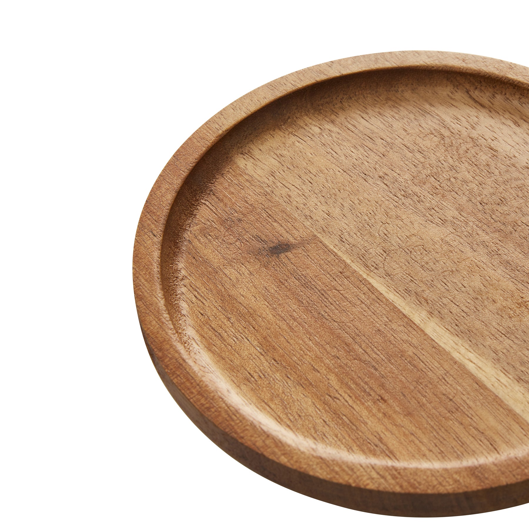 Set of 2 Acacia Serving Plates, Round