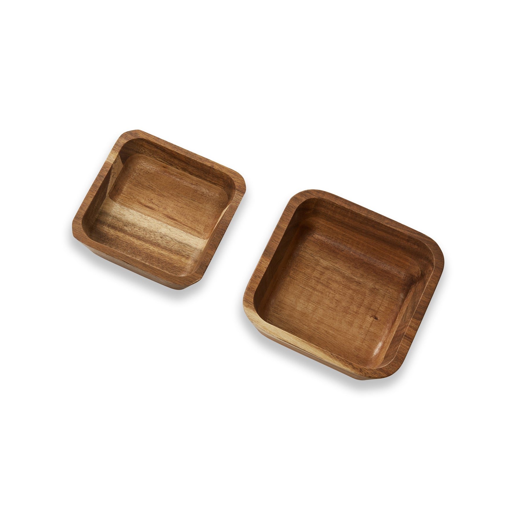 Set of 2 Acacia Wood Bowls
