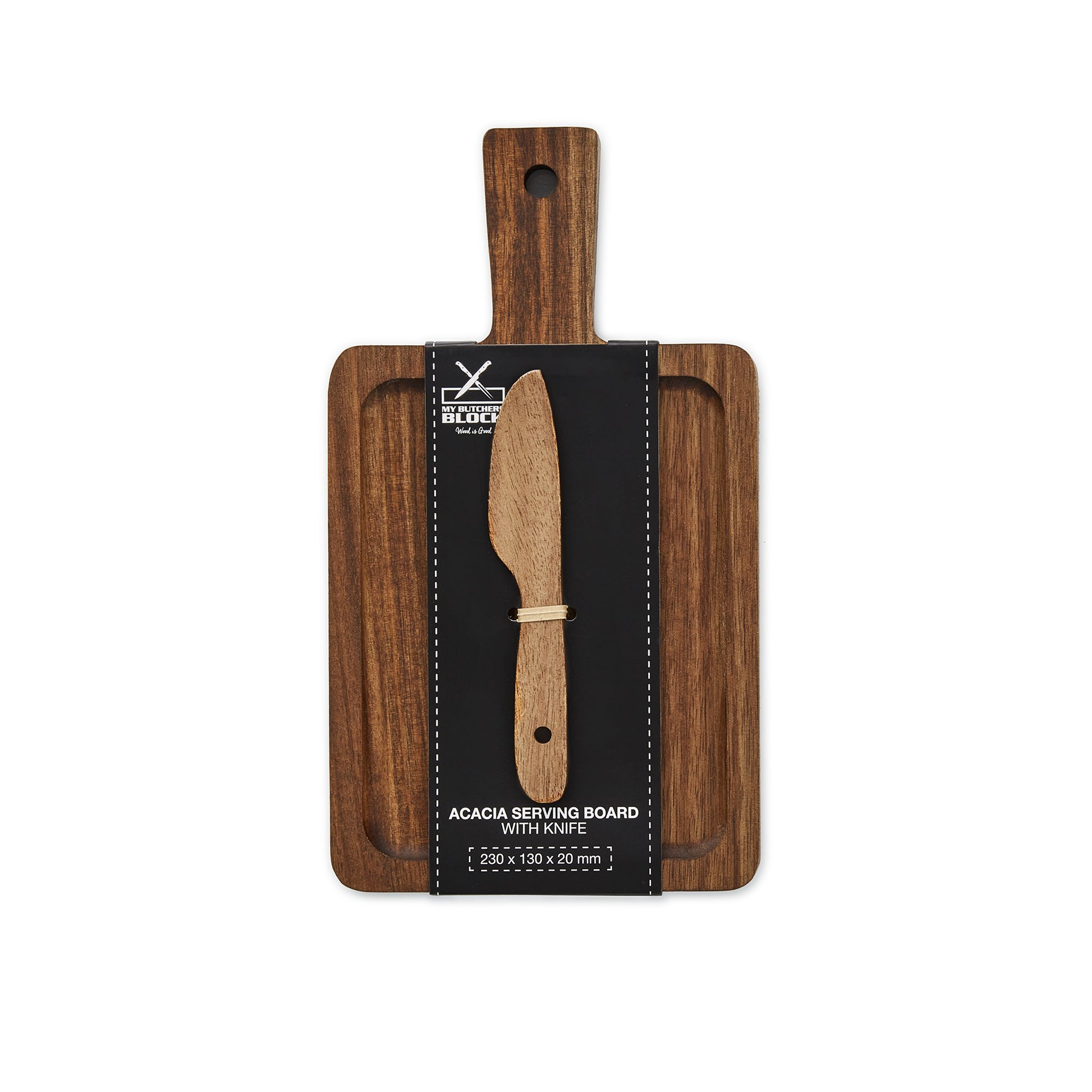 Acacia Serving Board with Knife