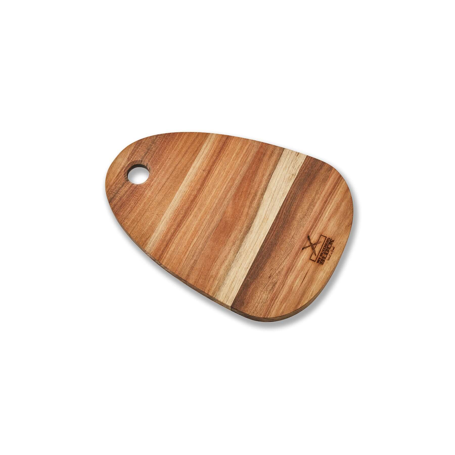 Wooden paddle serving board with an old design, ideal for snacks and charcuterie presentations.