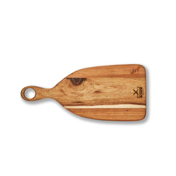 Medium Cheeseboard featuring a soft-edged design with a rounded handle, top view.