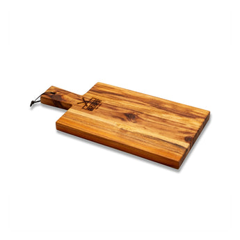 Rectangular wooden serving board with a handle and a visible natural grain finish, branded with the My Butchers Block logo.