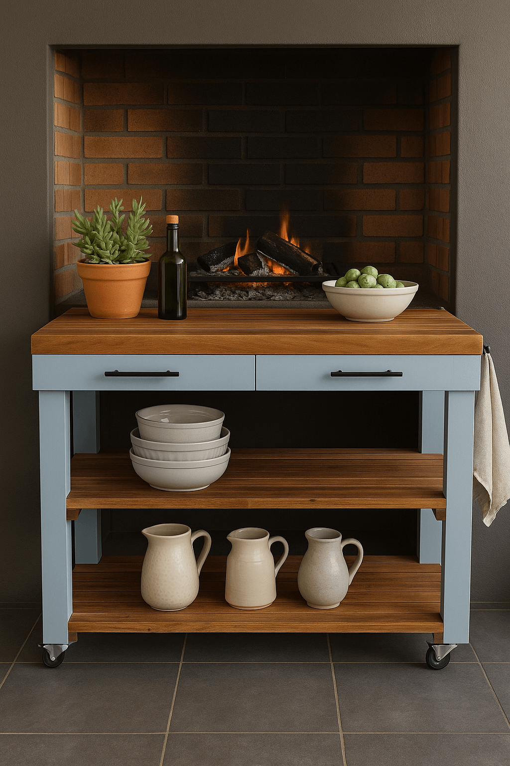 Butcher’s Bench – Double Drawer - My Butchers Block Pty Ltd