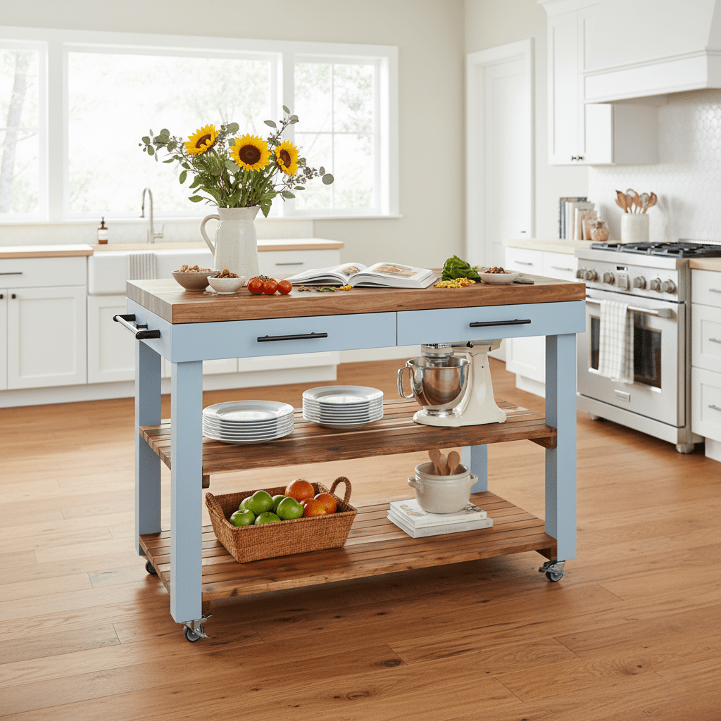 Butcher’s Bench – Double Drawer - My Butchers Block Pty Ltd