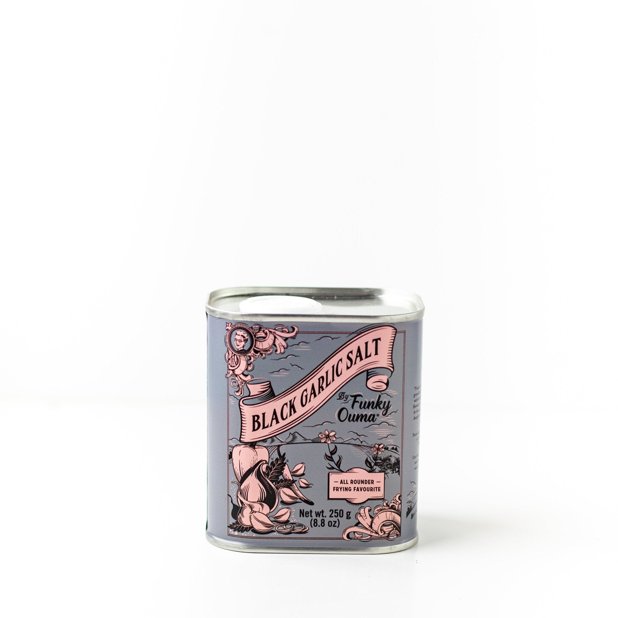 Funky Ouma Black Garlic Salt Tin