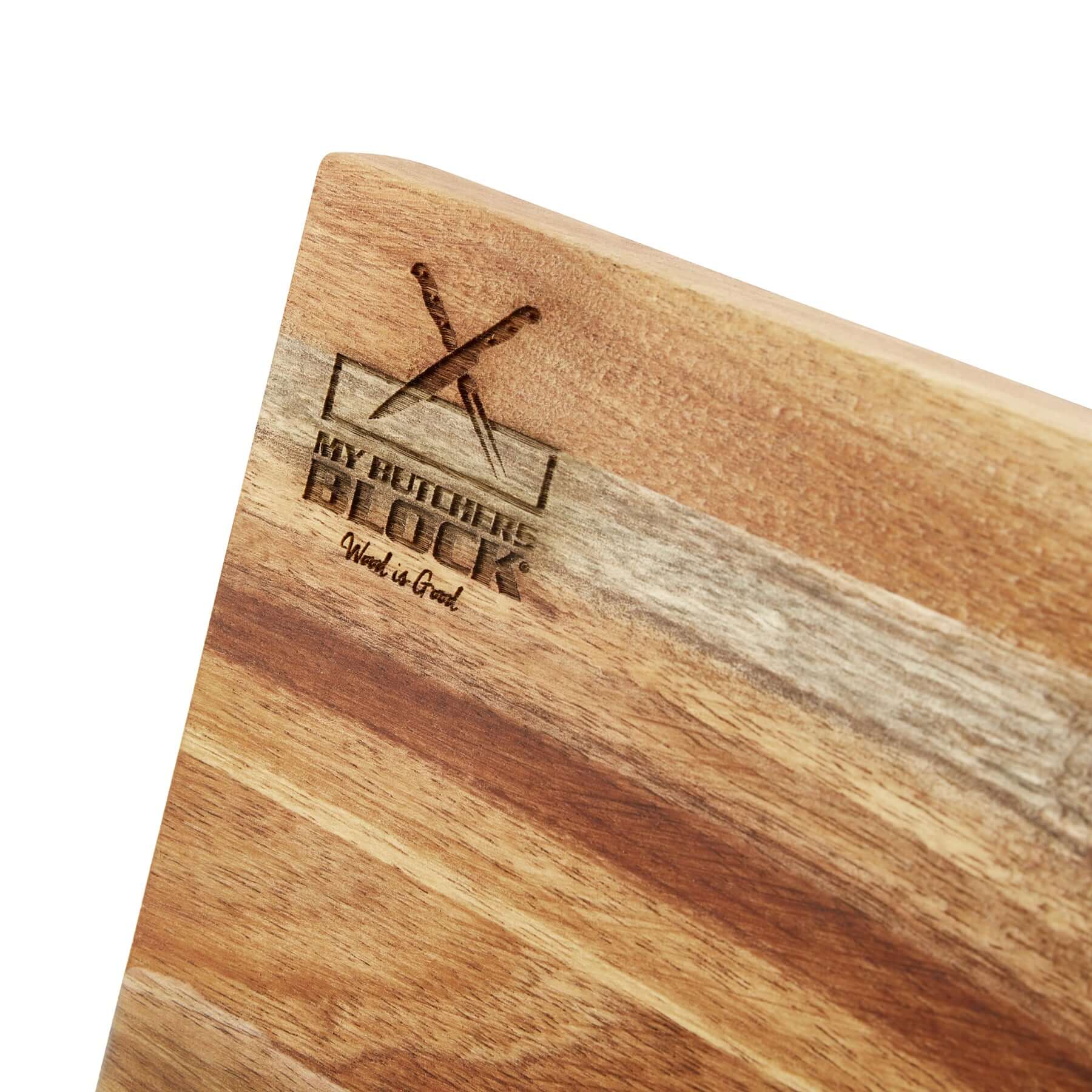 Handy Andy In Black Resin wooden chopping board with a stylish logo, perfect for serving and kitchen essentials.