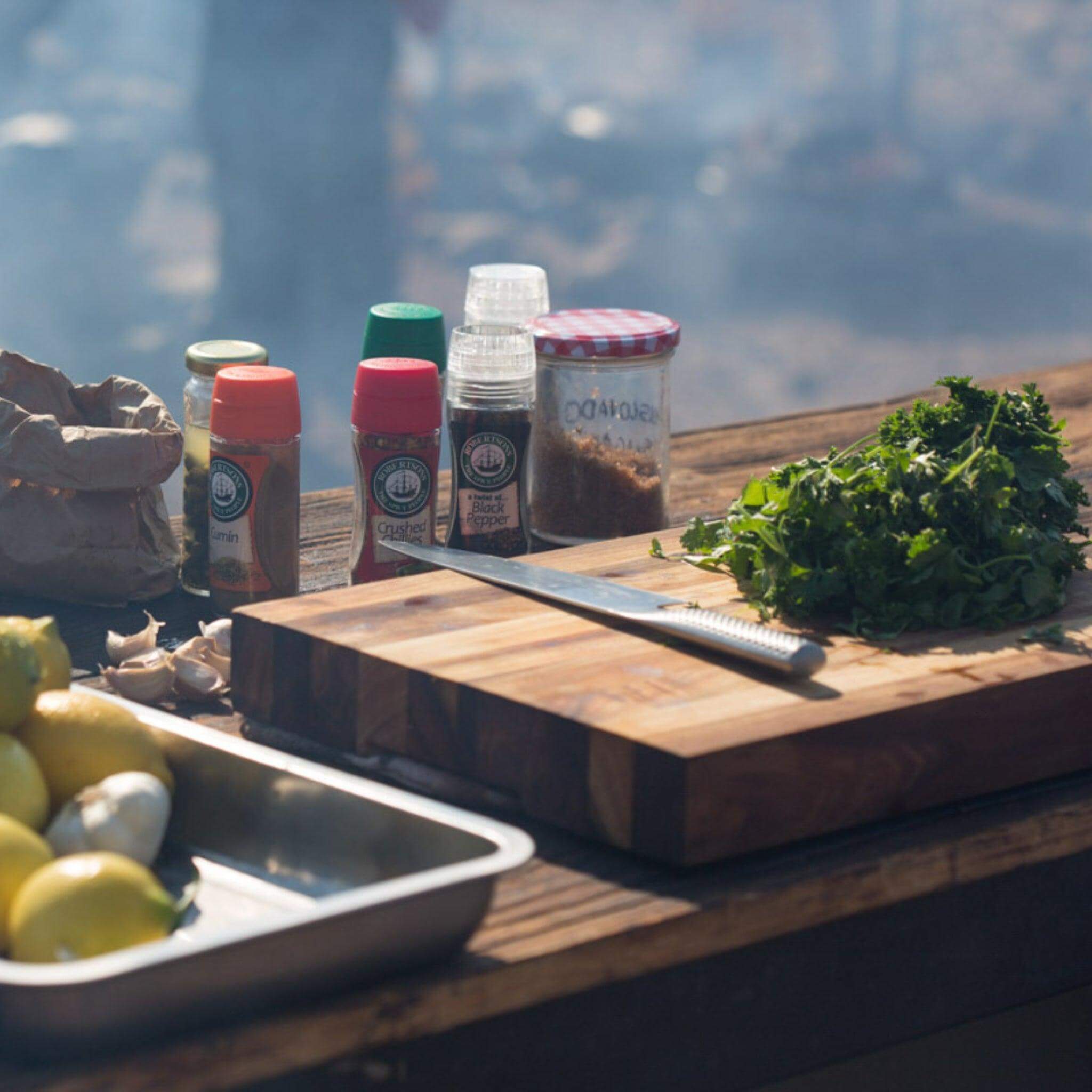 Large Chopping Block + Funky Ouma Seasoning Taster Kit - My Butchers Block Pty Ltd