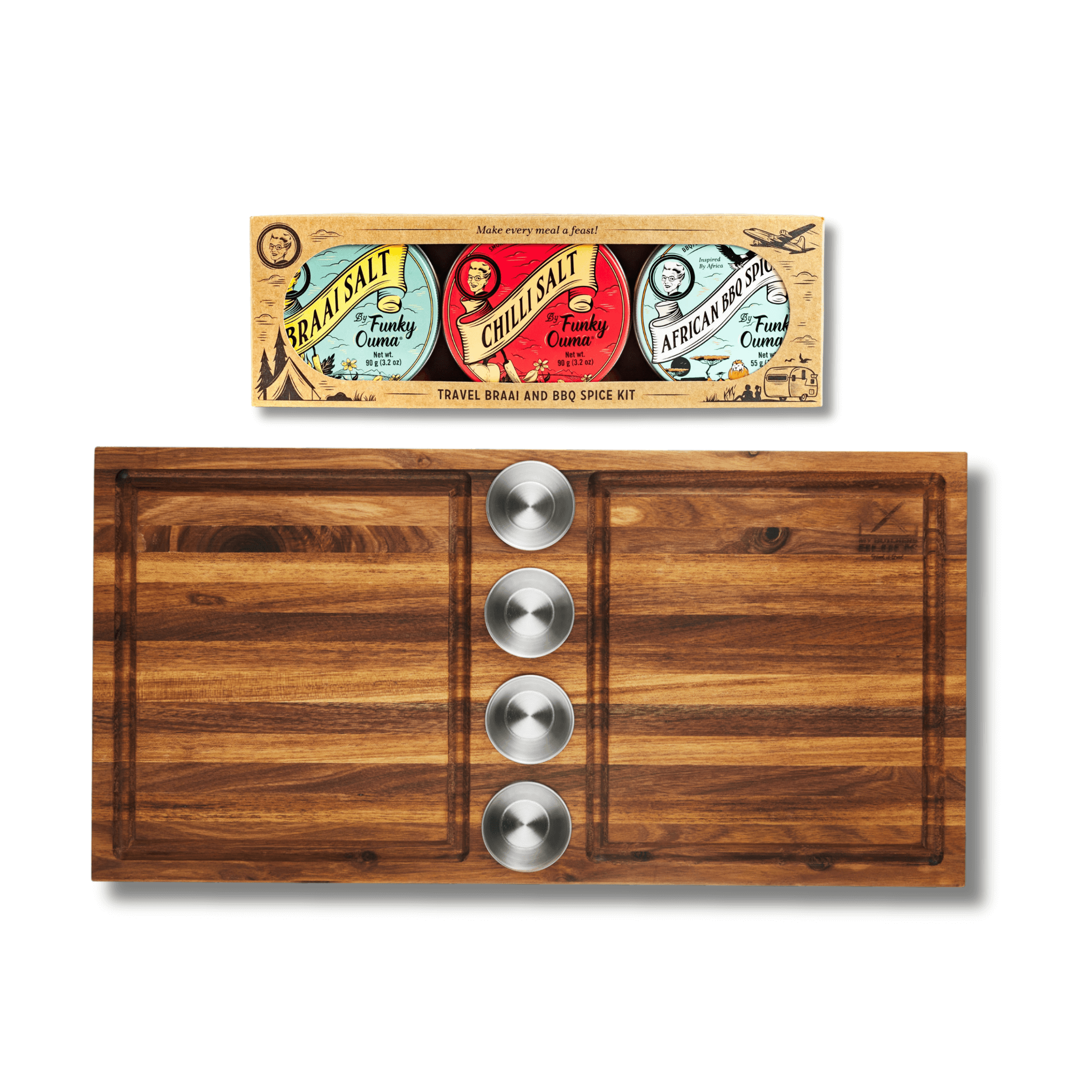 Meat Board + Funky Ouma Braai Spice Kit - My Butchers Block Pty Ltd