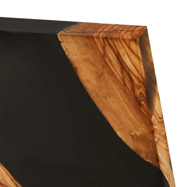 wood charcuterie resin board black